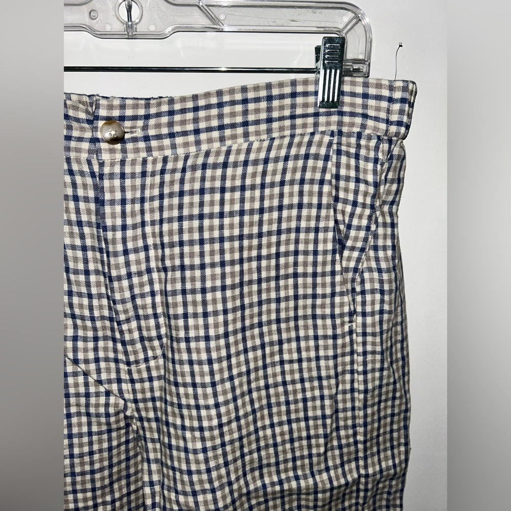 Madewell Linen Huston Button Crop Wide Leg Pant